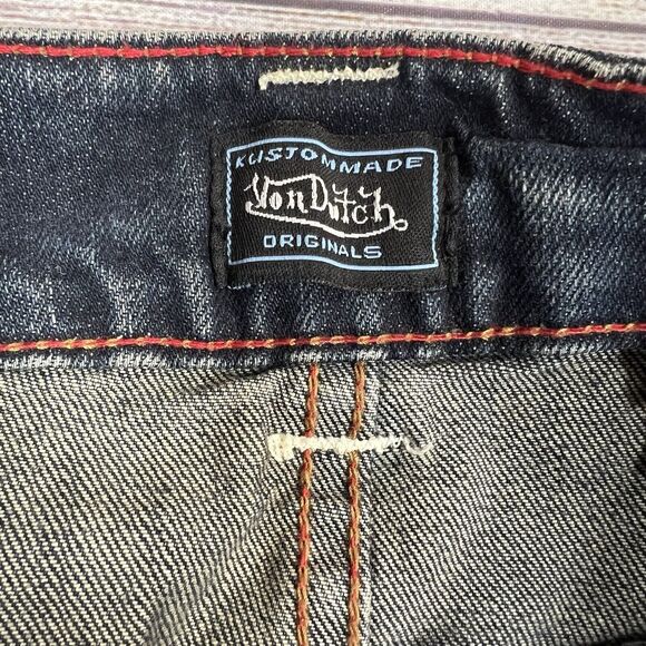 Von Dutch Denim Jean Stud Y2K Skirt Size L - Picture 8 of 12